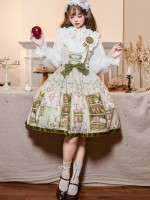 Sweet JSK Japanese Style Small Fresh Print College Style Lolita Suspender Dress Sweet JSK Japanese Style Small Fresh Print College Style Lolita Suspender Dress