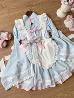 Blue Lolita Dress Sweet Maid JSK Suspender Dress Blue Lolita Dress Sweet Maid JSK Suspender Dress