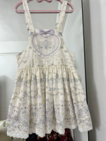 Sweet and Lovely Purple Printed Lolita Suspender Skirt Sweet and Lovely Purple Printed Lolita Suspender Skirt