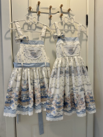 Sweet and Lovely Blue Printed Lolita Suspender Skirt Sweet and Lovely Blue Printed Lolita Suspender Skirt