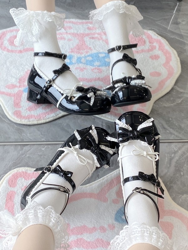 Low Heel Flat Round Toe Cute Sweet Lolita Shoes Low Heel Flat Round Toe Cute Sweet Lolita Shoes
