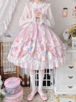 Sweet and Cute Printed Dress JSK Lolita Suspender Skirt Sweet and Cute Printed Dress JSK Lolita Suspender Skirt