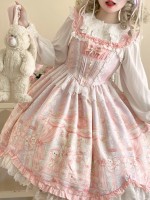 Pink Sweet Lolita Princess Dress JSK Suspender Dress Pink Sweet Lolita Princess Dress JSK Suspender Dress