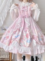 Sweet and Cute Printed Dress JSK Lolita Suspender Skirt Sweet and Cute Printed Dress JSK Lolita Suspender Skirt