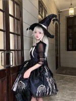 Dark Ballet Style Gothic Retro Halloween JSK Suspender Skirt Dark Ballet Style Gothic Retro Halloween JSK Suspender Skirt