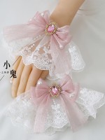 Sweet Lace Lolita Snow Yarn Bow Sleeve Bracelet Sweet Lace Lolita Snow Yarn Bow Sleeve Bracelet