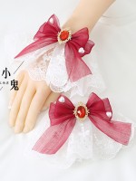 Sweet Lace Lolita Snow Yarn Bow Sleeve Bracelet Sweet Lace Lolita Snow Yarn Bow Sleeve Bracelet