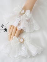 Sweet Lace Lolita Snow Yarn Bow Sleeve Bracelet Sweet Lace Lolita Snow Yarn Bow Sleeve Bracelet