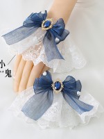 Sweet Lace Lolita Snow Yarn Bow Sleeve Bracelet Sweet Lace Lolita Snow Yarn Bow Sleeve Bracelet