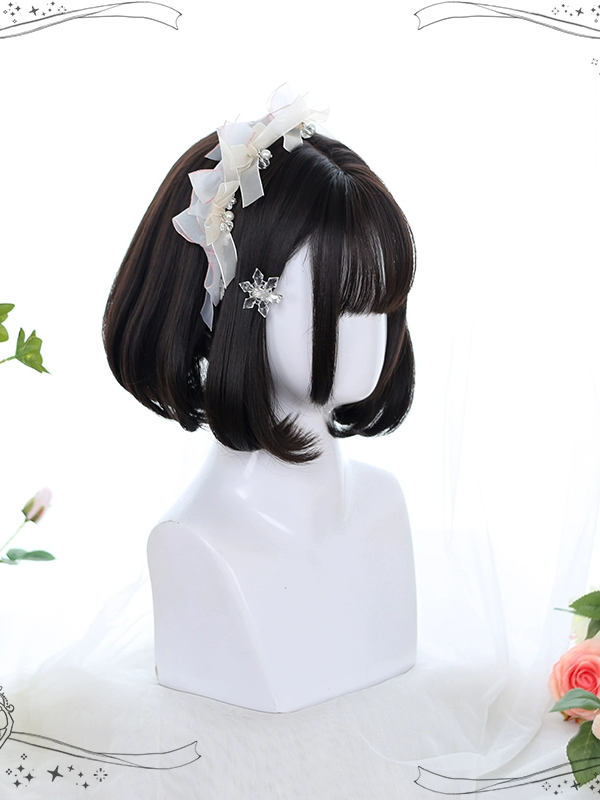 Soft Lolita Short Hair With Air Bangs Bob Wig Soft Lolita Short Hair With Air Bangs Bob Wig