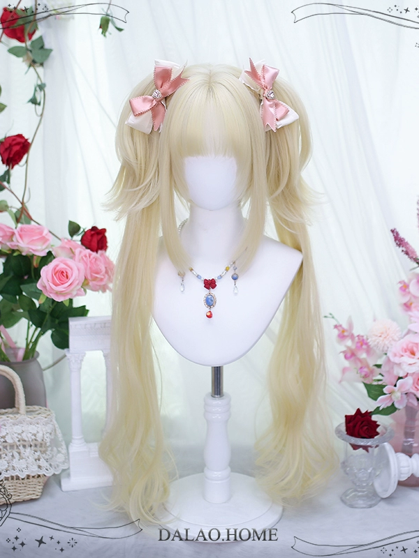 Golden Sweet Cute Lolita Princess Cut Double Ponytail Wig Golden Sweet Cute Lolita Princess Cut Double Ponytail Wig