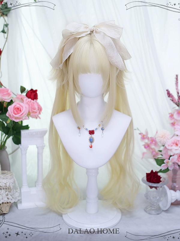 Golden Sweet Cute Lolita Princess Cut Double Ponytail Wig Golden Sweet Cute Lolita Princess Cut Double Ponytail Wig