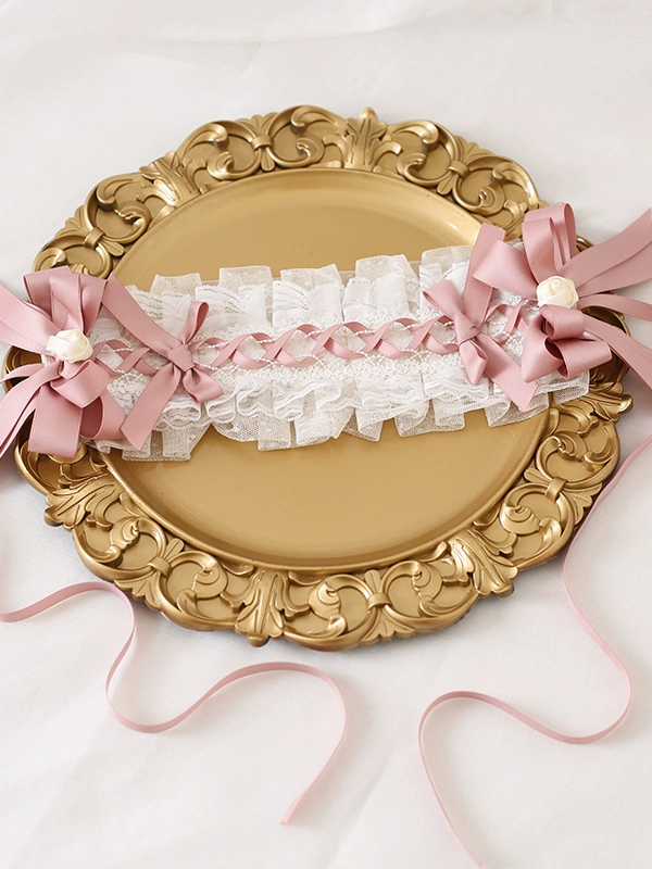 Pink Sweet Lolita Lace Bow Headband Pink Sweet Lolita Lace Bow Headband