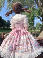 Pink Sweet Lolita Dress Dessert Doll JSK Suspender Dress Pink Sweet Lolita Dress Dessert Doll JSK Suspender Dress