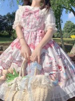 Pink Sweet Lolita Dress Dessert Doll JSK Suspender Dress Pink Sweet Lolita Dress Dessert Doll JSK Suspender Dress