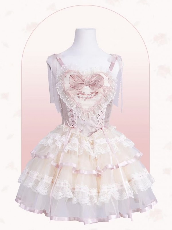 Elegant Sweet Ballet Style Princess Dress JSK Lolita Suspender Dress Elegant Sweet Ballet Style Princess Dress JSK Lolita Suspender Dress