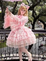 Sweet Pink Lolita Dress JSK Suspender Dress Tutu Skirt Sweet Pink Lolita Dress JSK Suspender Dress Tutu Skirt