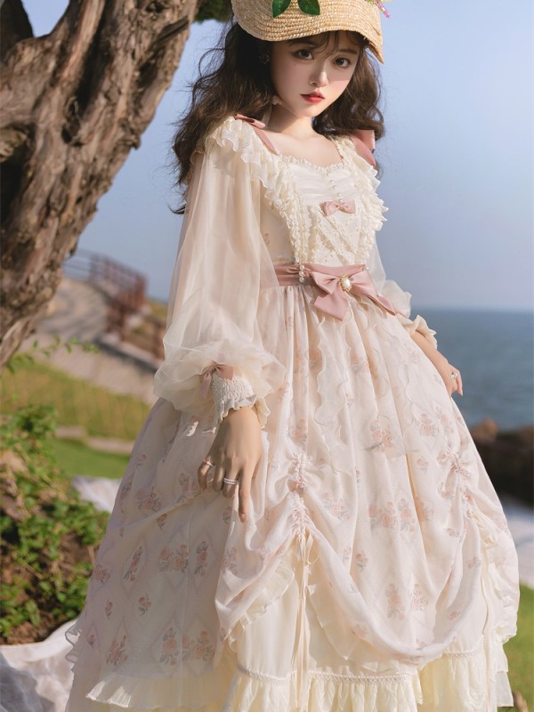 Sweet and Elegant Printed OP Lolita Dress Sweet and Elegant Printed OP Lolita Dress