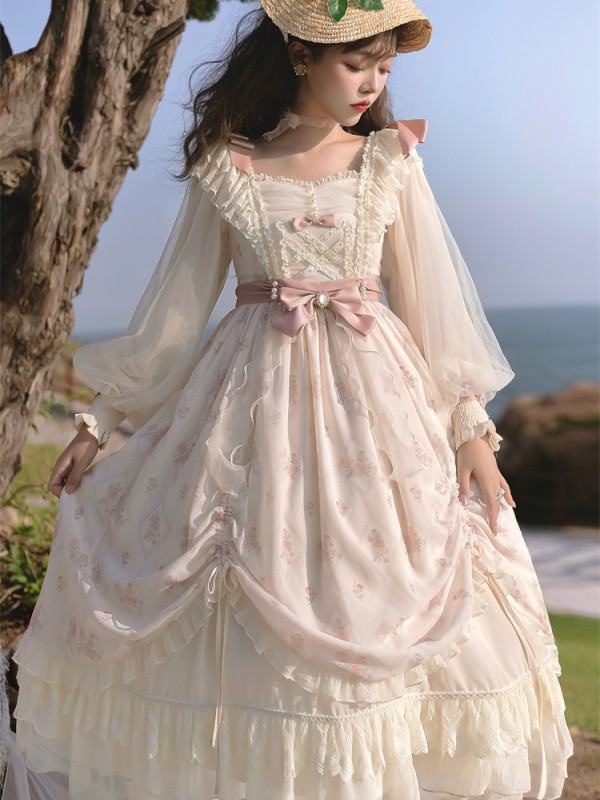 Sweet and Elegant Printed OP Lolita Dress Sweet and Elegant Printed OP Lolita Dress