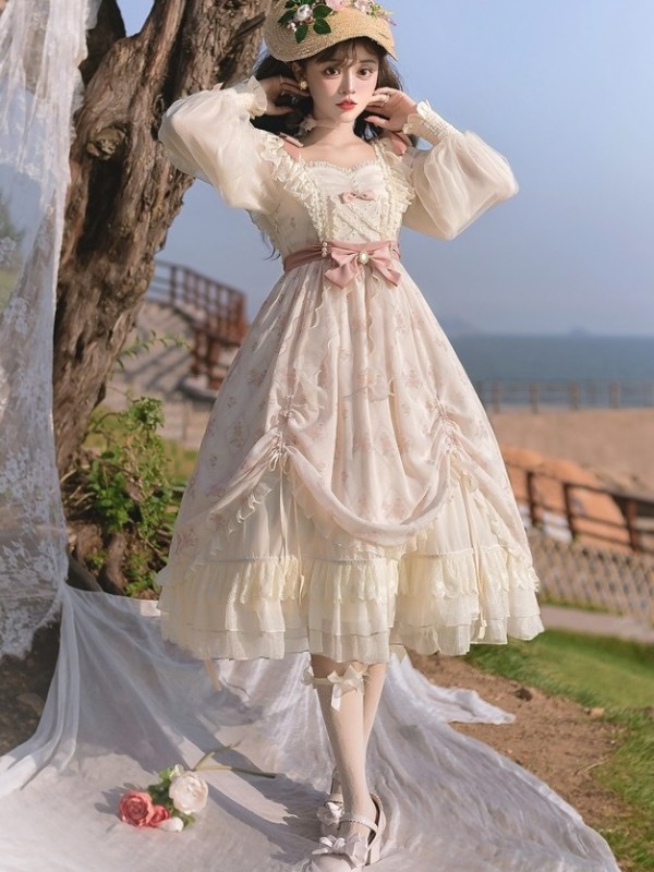 Sweet and Elegant Printed OP Lolita Dress Sweet and Elegant Printed OP Lolita Dress
