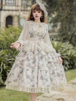 Sweet and Elegant Printed Lolita JSK Suspender Dress Sweet and Elegant Printed Lolita JSK Suspender Dress