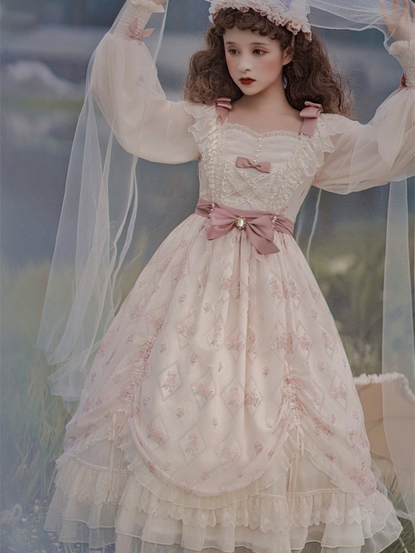 Sweet and Elegant Printed OP Lolita Dress Sweet and Elegant Printed OP Lolita Dress