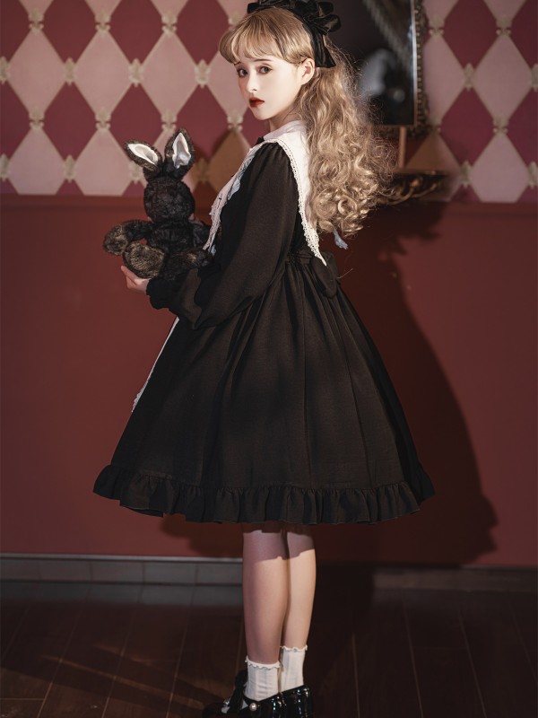 Halloween Gothic Dark Classic Elegant Nun Lolita Dress Halloween Gothic Dark Classic Elegant Nun Lolita Dress