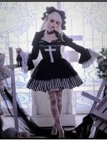 Halloween Gothic Dark Thick Velvet Fake Two-piece OP Lolita Dress Halloween Gothic Dark Thick Velvet Fake Two-piece OP Lolita Dress