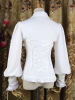 Lolita Doll Collar Bow Lantern Sleeve Long Sleeve Shirt Blouse Lolita Doll Collar Bow Lantern Sleeve Long Sleeve Shirt Blouse