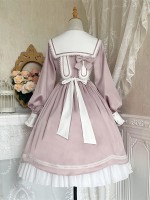 Sweet Floating Moon Love Letter Lolita Dress Bunny Ears Princess Long Sleeve OP Dress Sweet Floating Moon Love Letter Lolita Dress Bunny Ears Princess Long Sleeve OP Dress