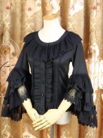Huanyu Youji Lolita Bride Shirt Lace Sleeve Round Neck Shirt Blouse Huanyu Youji Lolita Bride Shirt Lace Sleeve Round Neck Shirt Blouse
