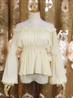 Lolita Lantern Sleeves Long sleeves Round Neck Blouse Lolita Lantern Sleeves Long sleeves Round Neck Blouse