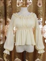 Lolita Lantern Sleeves Long sleeves Round Neck Blouse Lolita Lantern Sleeves Long sleeves Round Neck Blouse