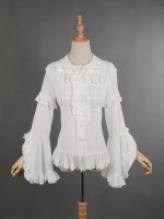 Madeline Detachable Trumpet Sleeve Chiffon Blouse