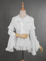 Madeline Detachable Trumpet Sleeve Chiffon Blouse