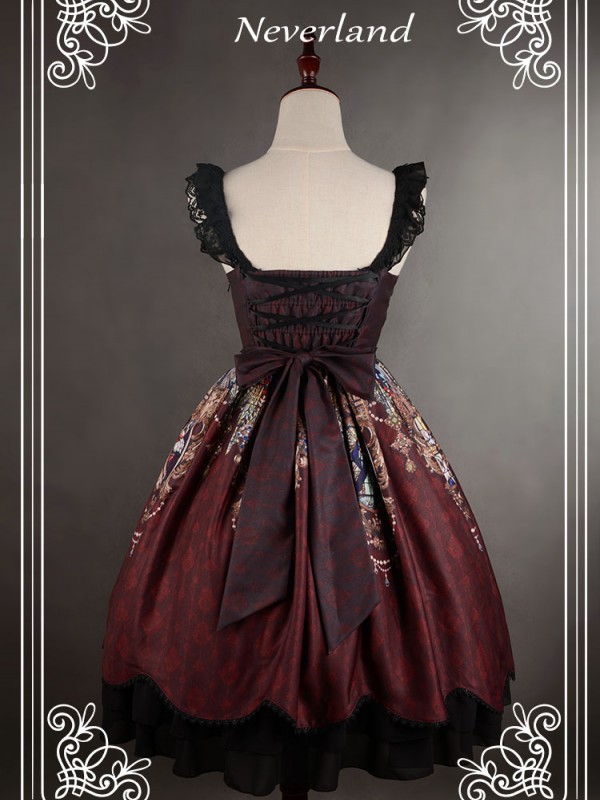 Sweet Vintage Lolita Madonna Cross Round Neck Jumperskirt suspender Dress Sweet Vintage Lolita Madonna Cross Round Neck Jumperskirt suspender Dress
