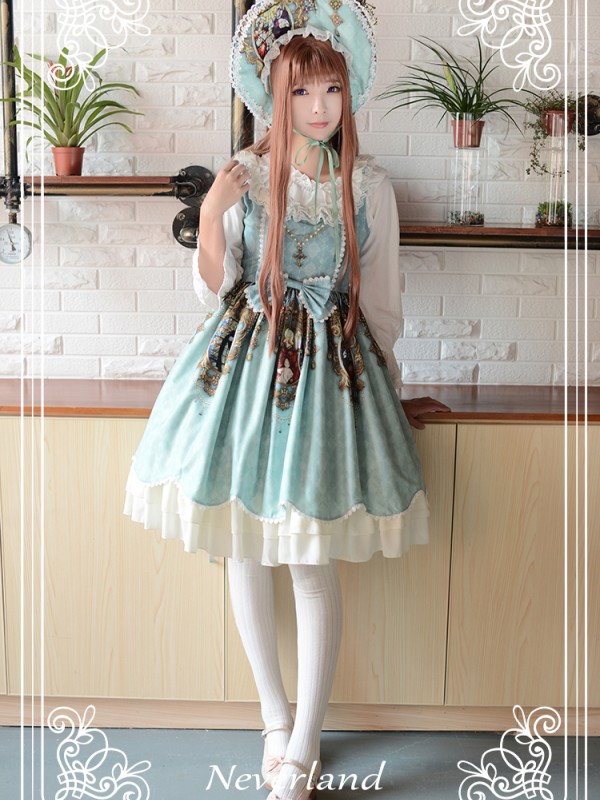 Sweet Vintage Lolita Madonna Cross Round Neck Jumperskirt suspender Dress Sweet Vintage Lolita Madonna Cross Round Neck Jumperskirt suspender Dress