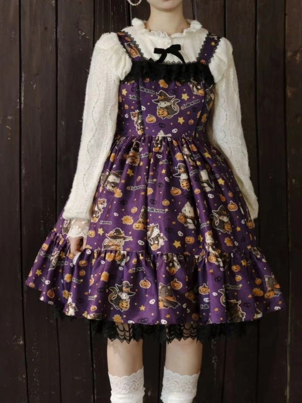 Meow Meow Witch Halloween JSK Meow Meow Witch Halloween JSK