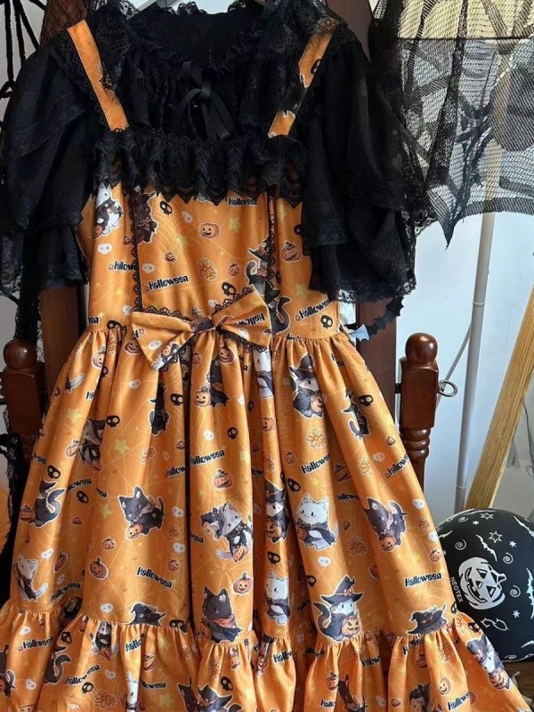 Meow Meow Witch Halloween JSK Meow Meow Witch Halloween JSK
