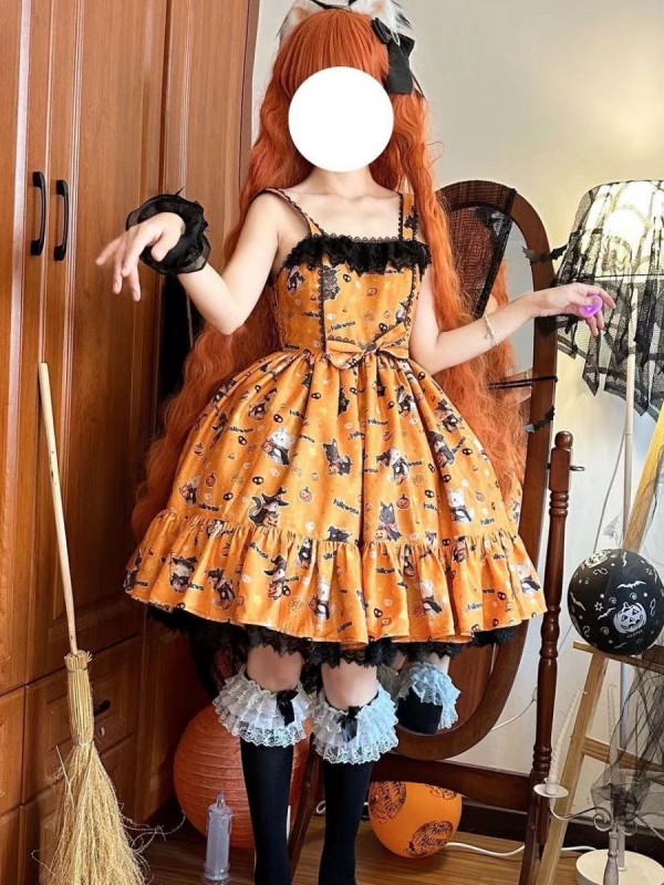 Meow Meow Witch Halloween JSK Meow Meow Witch Halloween JSK