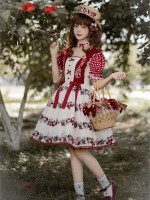 【Midsummer Orchard】~lolita Onepiece~Cherry Bunny Printed Skirt~Summer model 【Midsummer Orchard】~lolita Onepiece~Cherry Bunny Printed Skirt~Summer model