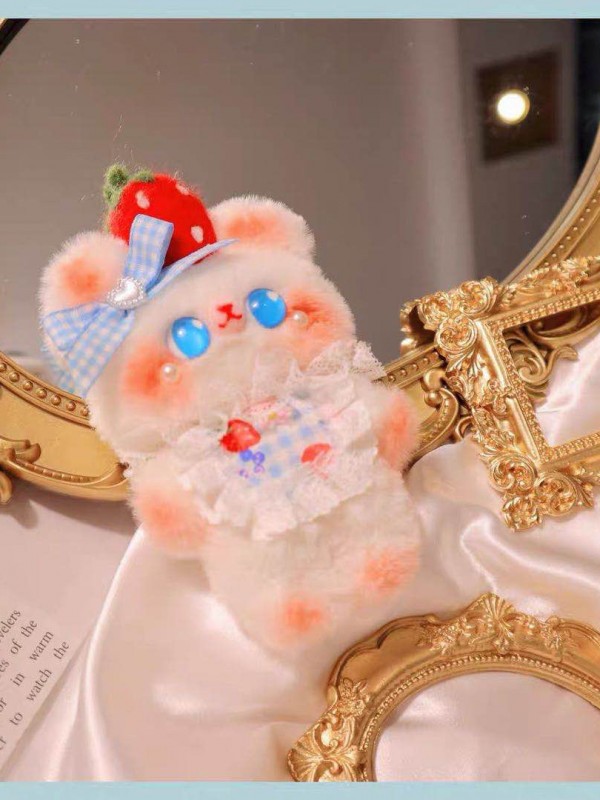 Mini Plush Bear Toy DIY Keychain