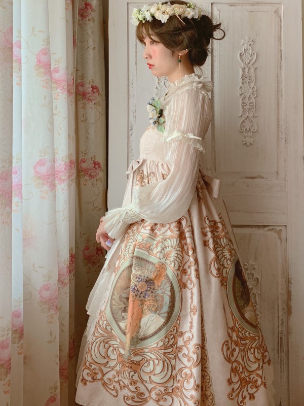 Mucha Empire Open Front Classic Long Jumperskirt Mucha Empire Open Front Classic Long Jumperskirt