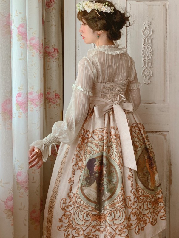 Mucha Empire Open Front Classic Long Jumperskirt Mucha Empire Open Front Classic Long Jumperskirt