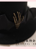 Gothic Skeleton Bat's wing Mini Hat 