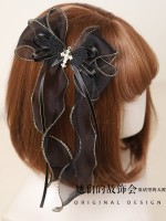 Cross with Wings Gothic Hair Clip