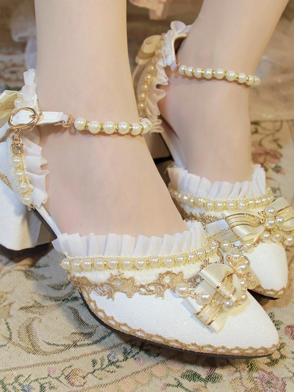 One Night Story - Elegant Bride Lolita Shoes One Night Story - Elegant Bride Lolita Shoes