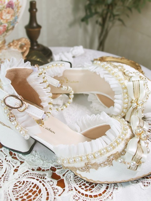 One Night Story - Elegant Bride Lolita Shoes One Night Story - Elegant Bride Lolita Shoes