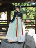 【Orchid Pavilion】~Improve Ru skirt ~Chinese style Onepiece~Embroidery and printing 【Orchid Pavilion】~Improve Ru skirt ~Chinese style Onepiece~Embroidery and printing