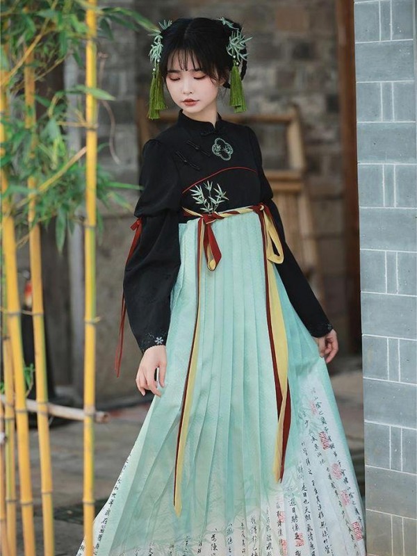 【Orchid Pavilion】~Improve Ru skirt ~Chinese style Onepiece~Embroidery and printing 【Orchid Pavilion】~Improve Ru skirt ~Chinese style Onepiece~Embroidery and printing